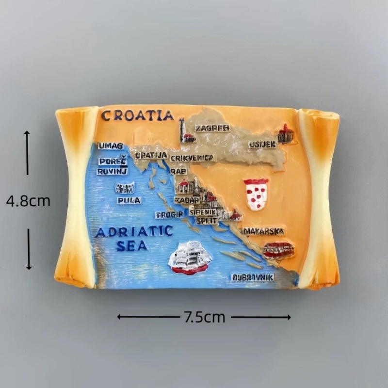 Croatia 3D Resin Fridge Magnet - Home Decor Zagreb ulasan dan harga