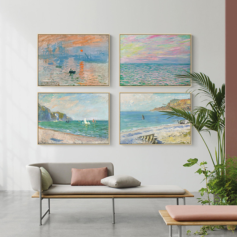 Famous Monet Poster Canvas Pai - Home Decor Mirror ulasan dan harga
