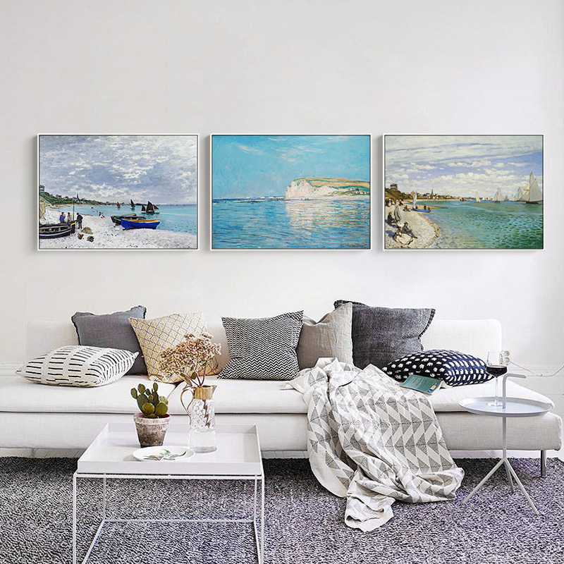 Famous Monet Poster Canvas Pai - Home Decor Mirror ulasan dan harga