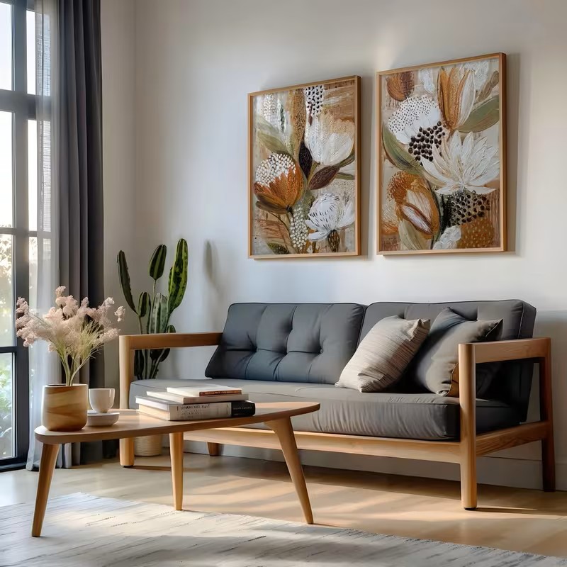 Retro 2pcs Posters Bohemian St - Home Decor Minimalist Style ulasan dan harga