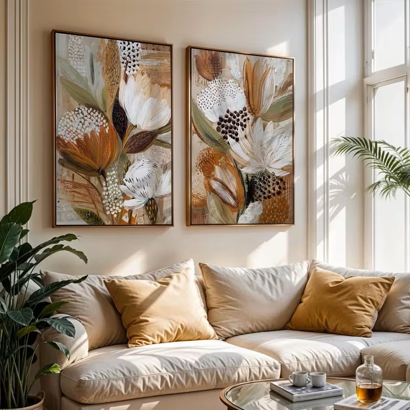 Retro 2pcs Posters Bohemian St - Home Decor Minimalist Style ulasan dan harga