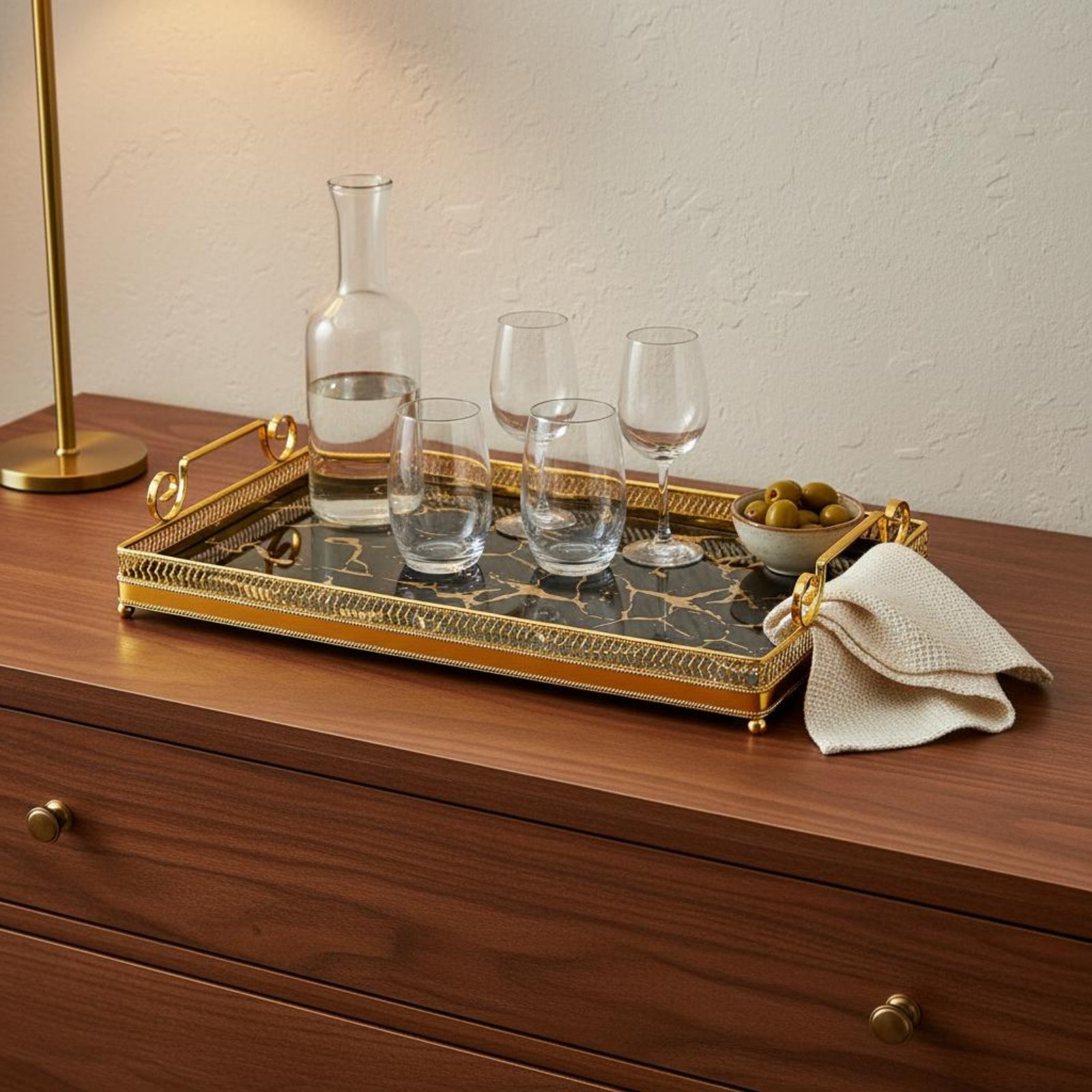 Decorative Mirror Tray Nordic  - Home Decor Mirror ulasan dan harga