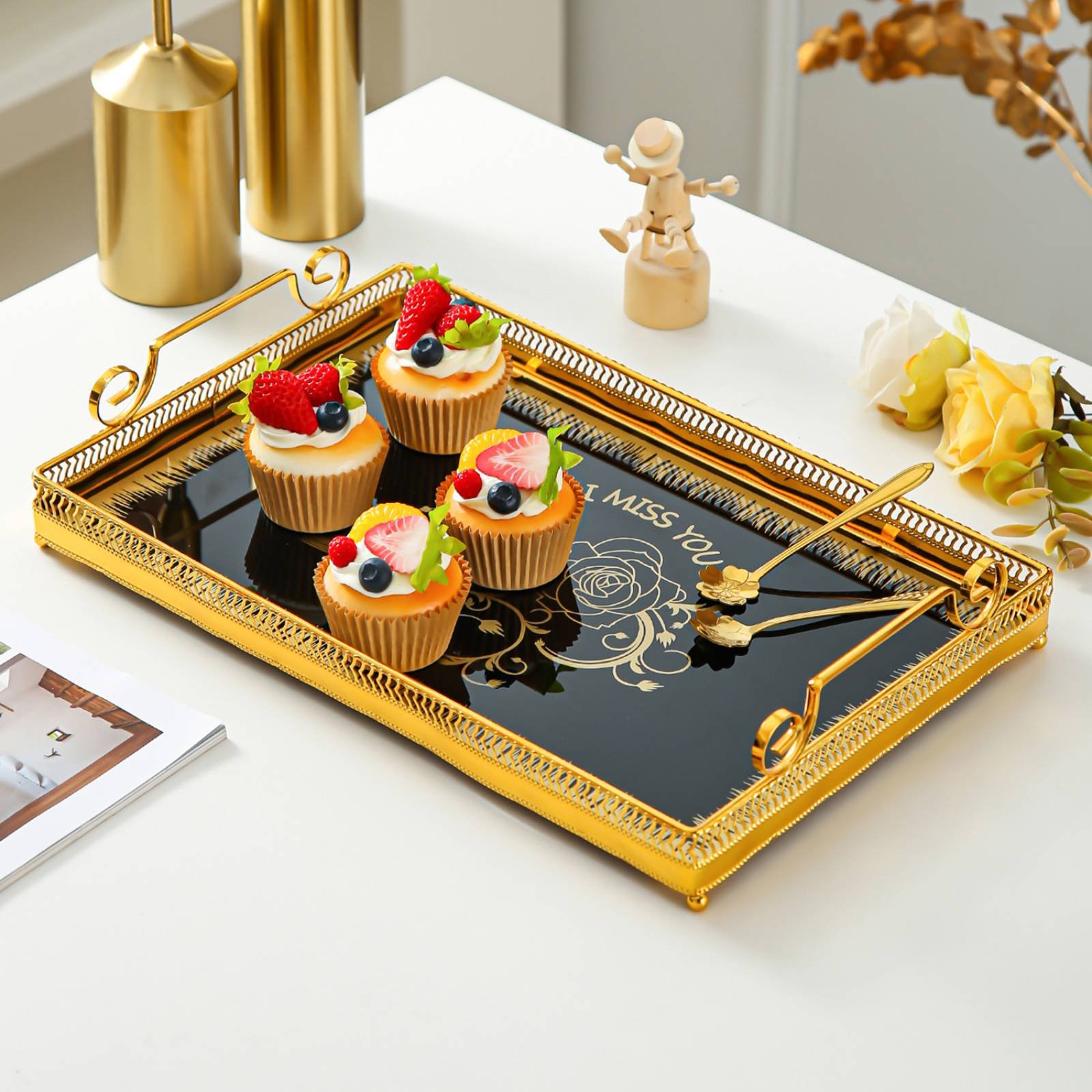 Decorative Mirror Tray Nordic  - Home Decor Mirror ulasan dan harga