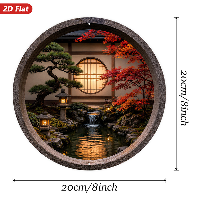 2D Flat, 1pc Round Metal Sign  - Home Decor Garden Ideas ulasan dan harga