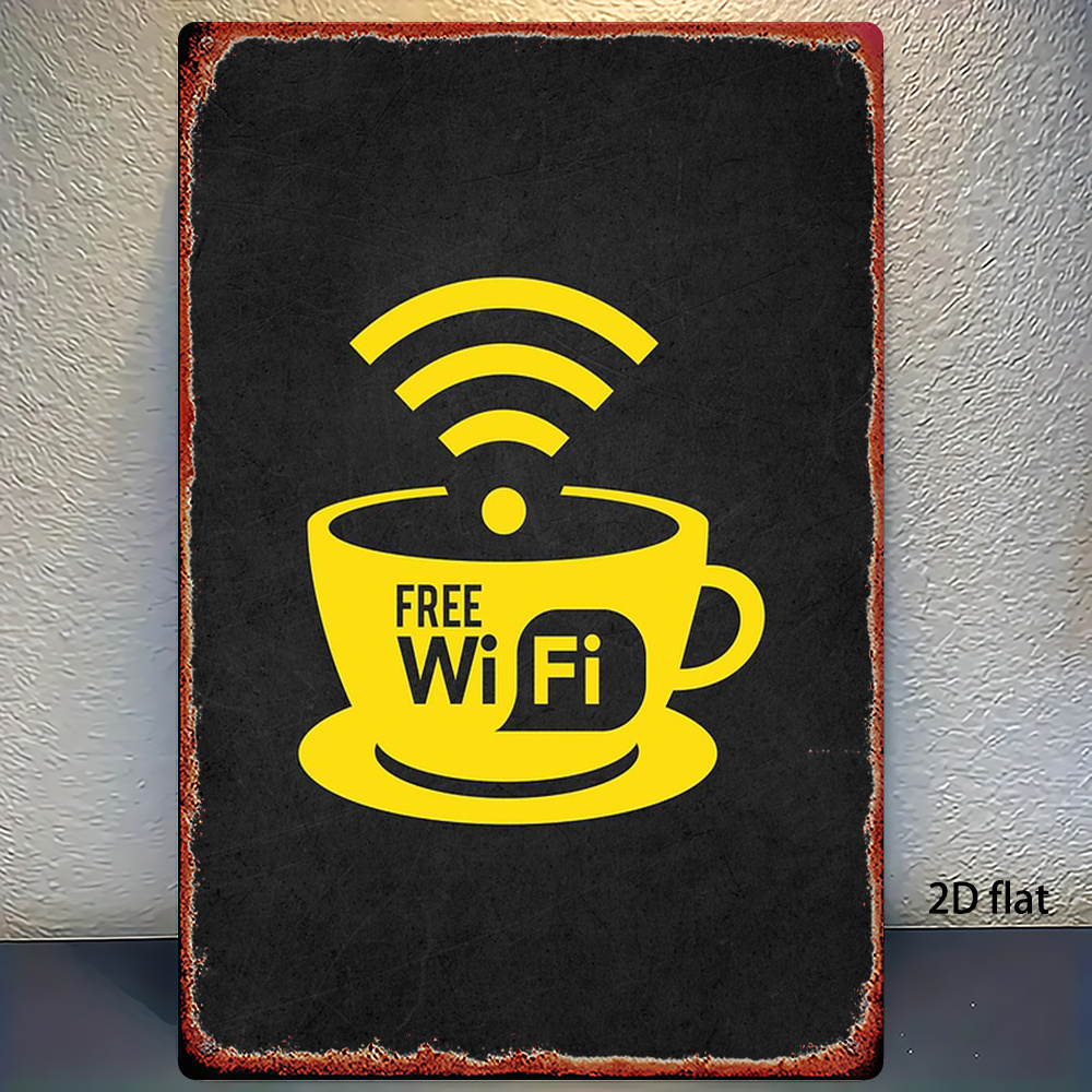2D Vintage Metal Sign, WiFi Zo - Home Decor Garden Ideas ulasan dan harga