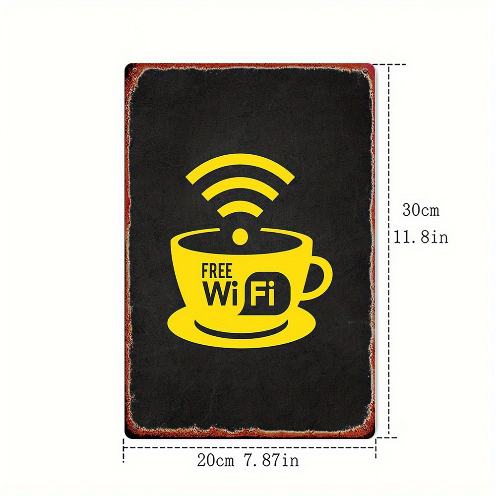 2D Vintage Metal Sign, WiFi Zo - Home Decor Garden Ideas ulasan dan harga