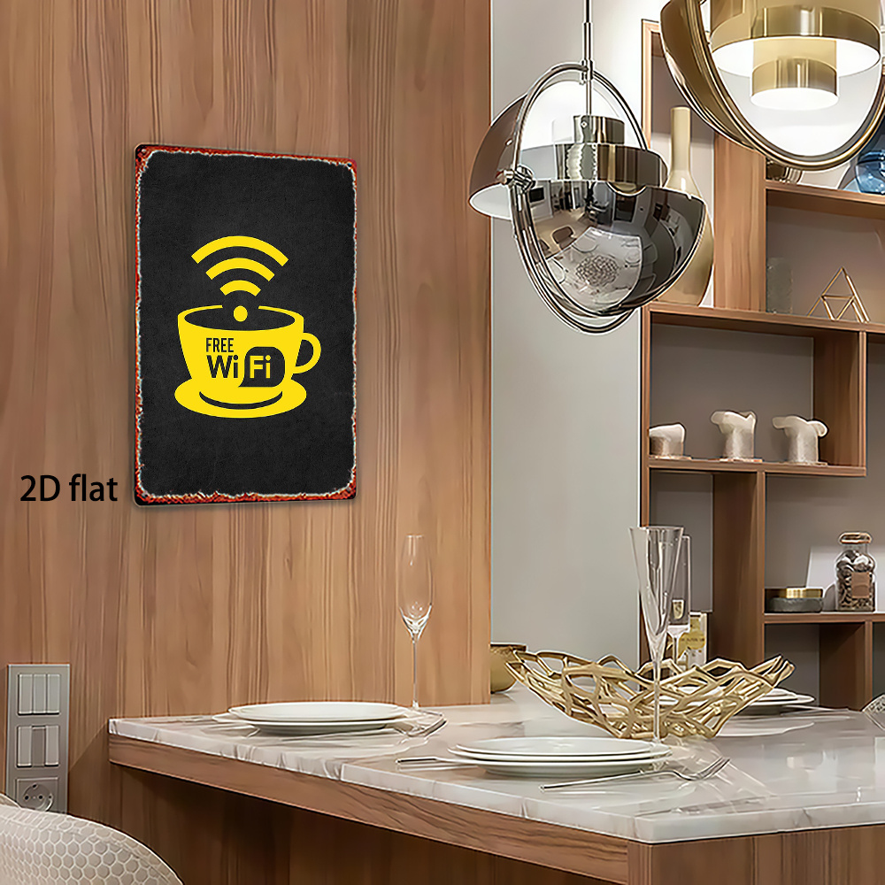 2D Vintage Metal Sign, WiFi Zo - Home Decor Garden Ideas ulasan dan harga