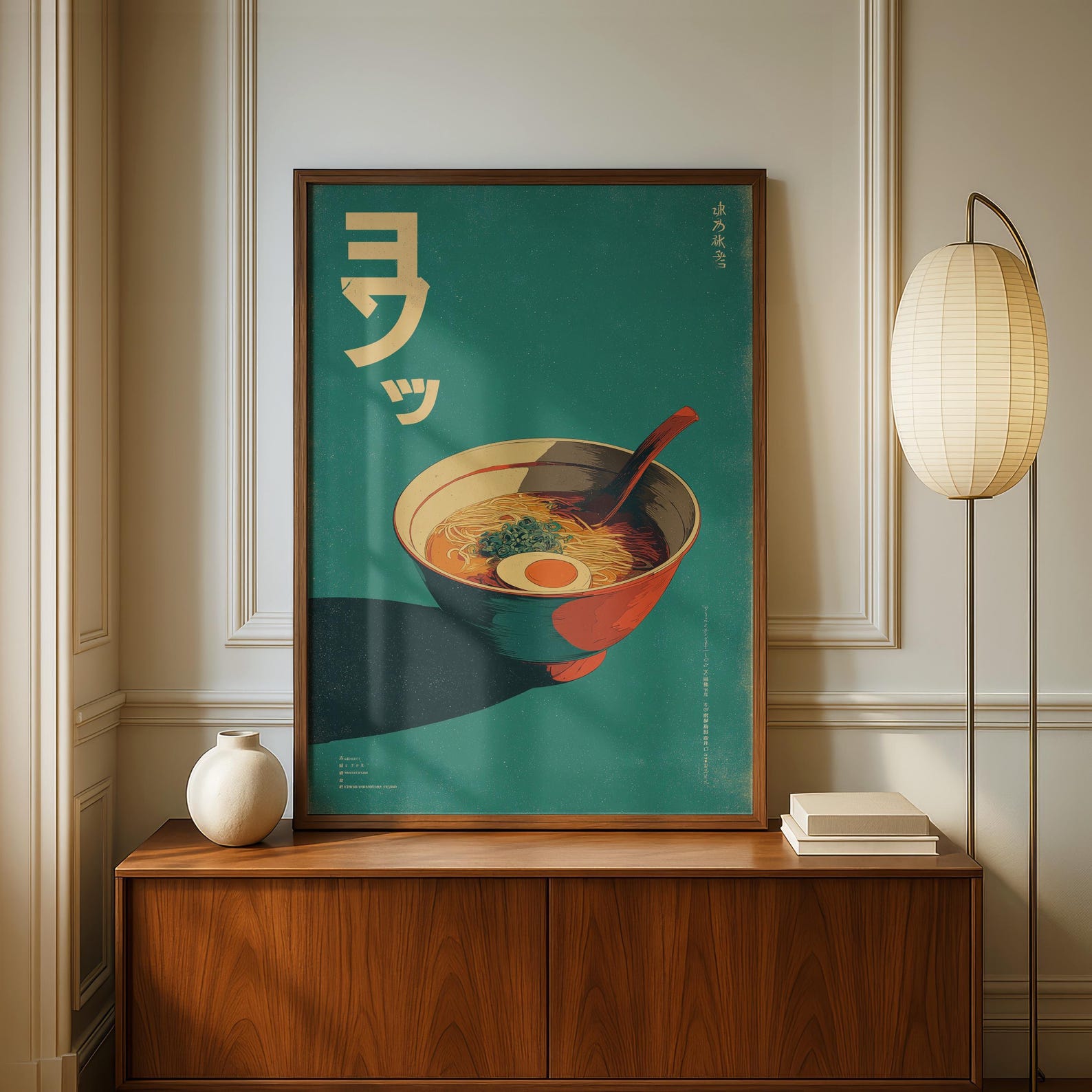 Retro Japanese Ramen Canvas Ar - Home Decor Minimalist Style ulasan dan harga