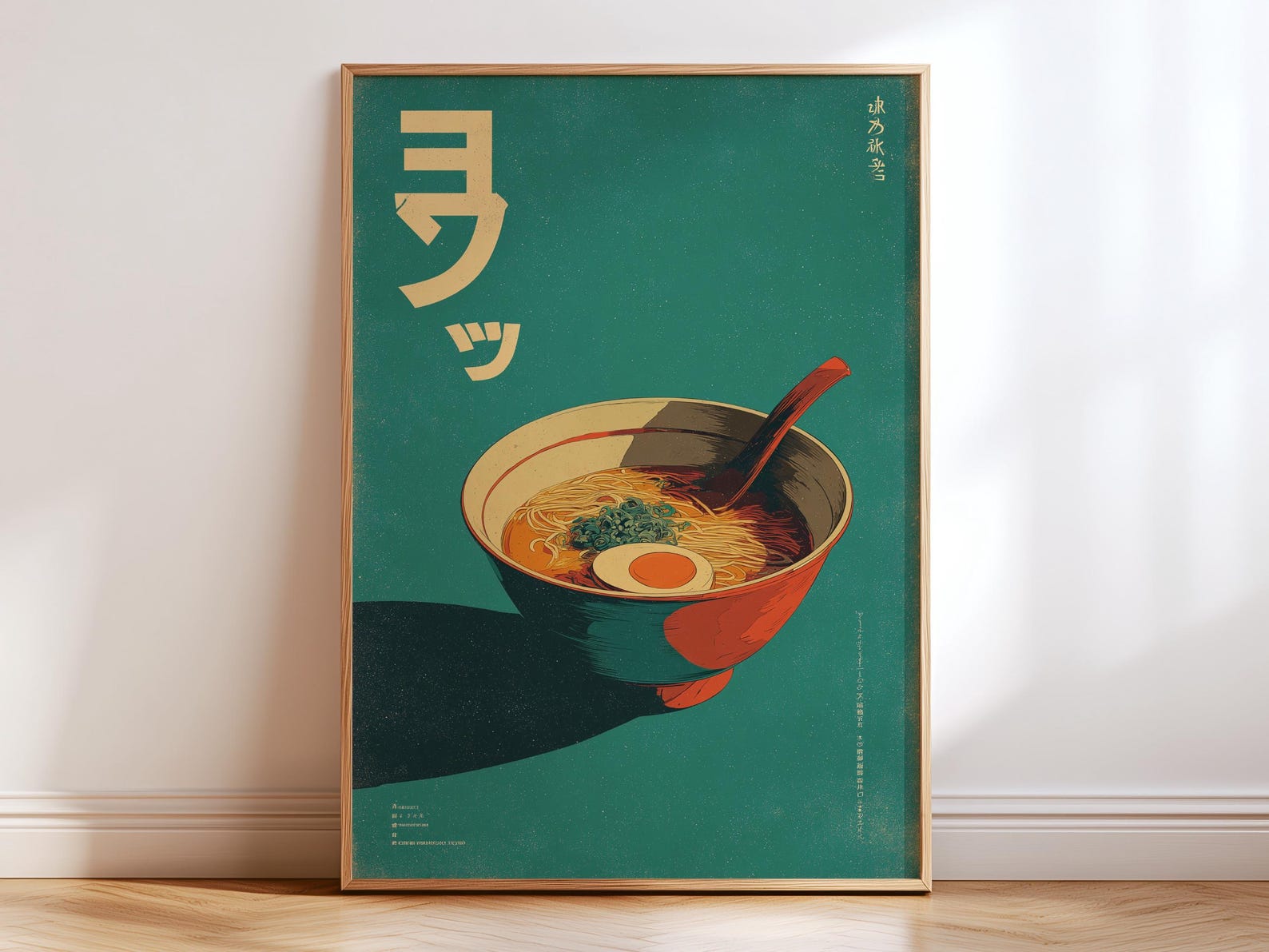 Retro Japanese Ramen Canvas Ar - Home Decor Minimalist Style ulasan dan harga