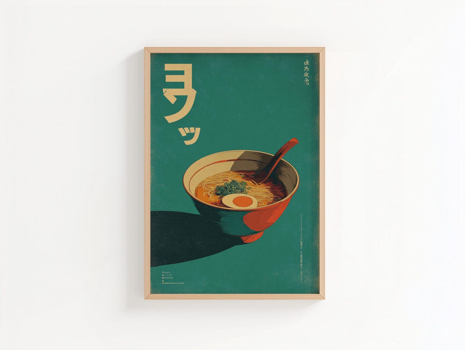 Retro Japanese Ramen Canvas Ar - Home Decor Minimalist Style ulasan dan harga