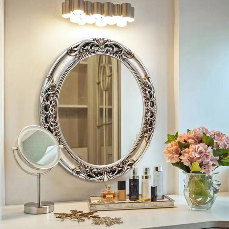 European Oval Hollow Bathroom  - Home Decor Mirror ulasan dan harga