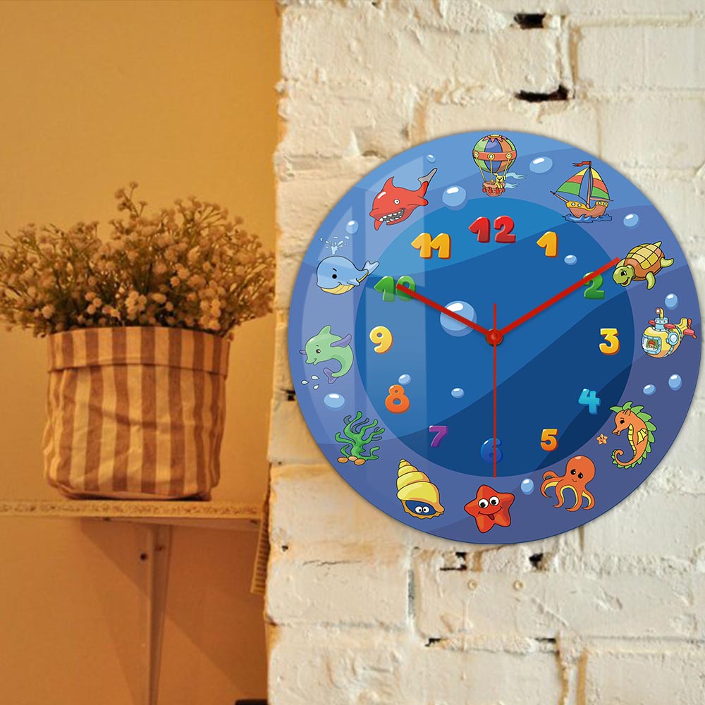 Cartoon Sea Animals Blue Wall  - Home Decor Under 300 ulasan dan harga
