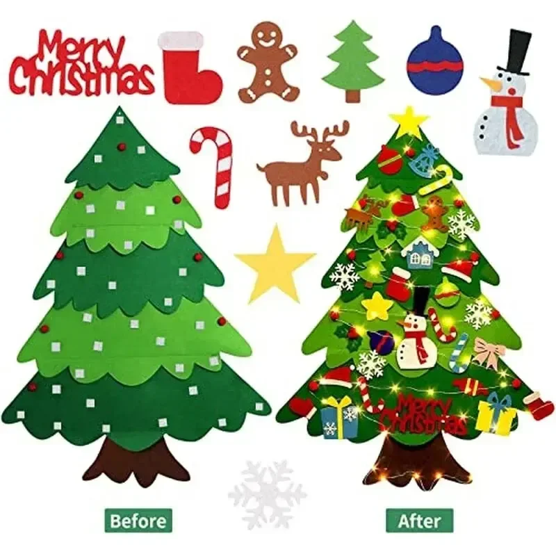 Kids DIY Felt Xmas Tree Set Ch - Home Xmas Decor Ideas ulasan dan harga