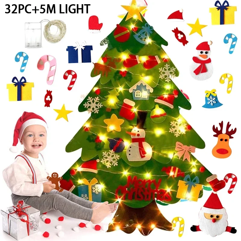 Kids DIY Felt Xmas Tree Set Ch - Home Xmas Decor Ideas ulasan dan harga
