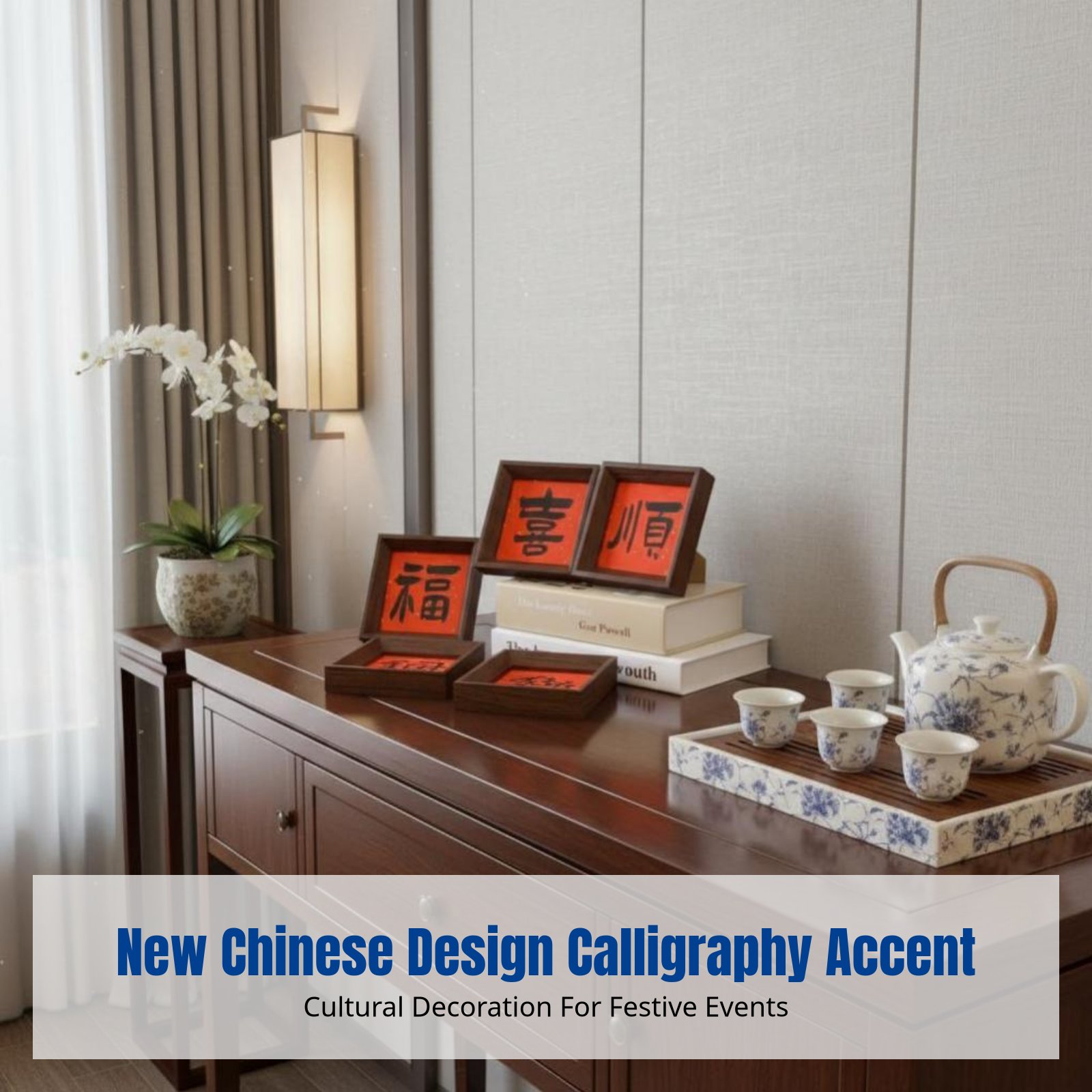 New Chinese Style Calligraphy  - Home Decor Mirror ulasan dan harga