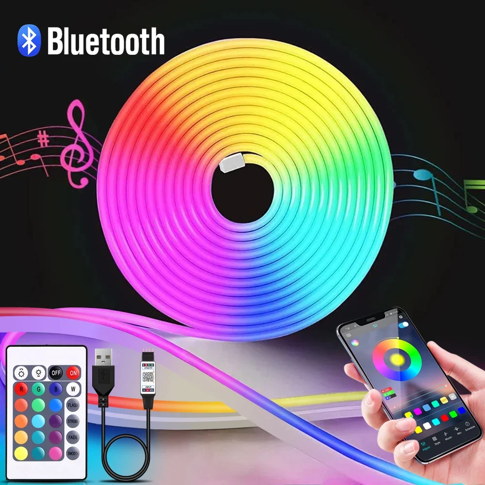 1-5m RGB LED Neon Strip Light  - Home Decor Inspo ulasan dan harga